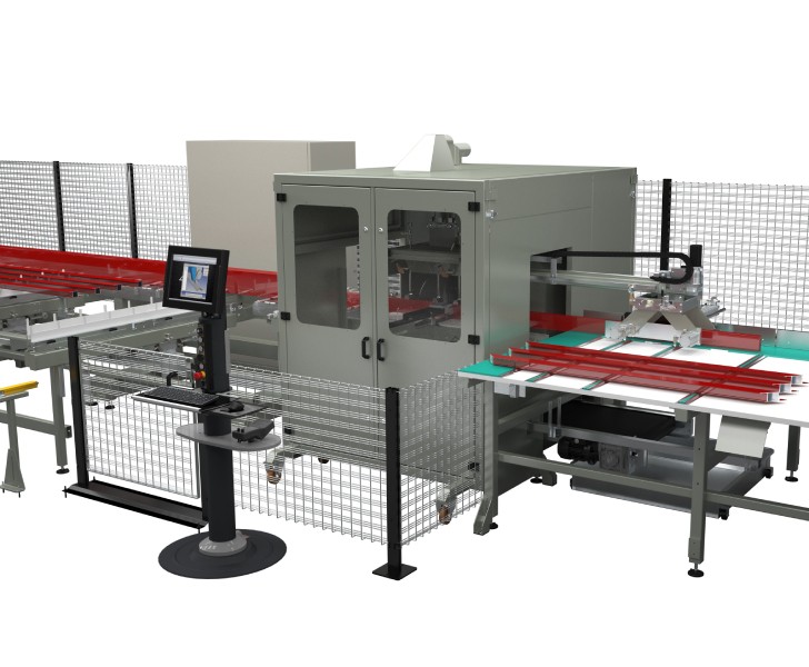 CNC-Sägezentren V-Cut Schallschutzkabine Emmegi